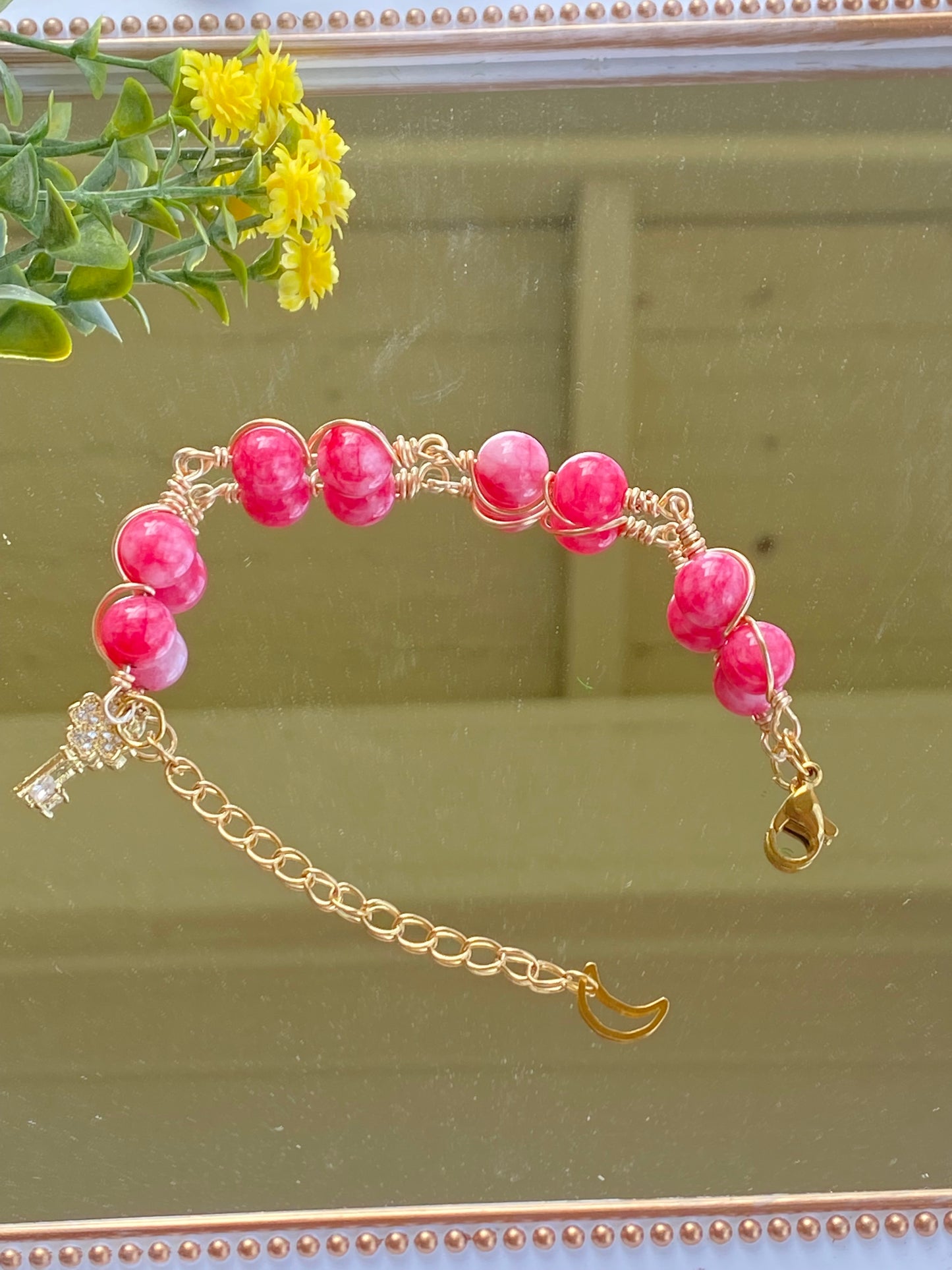 Jubilee Pink Jade bracelet