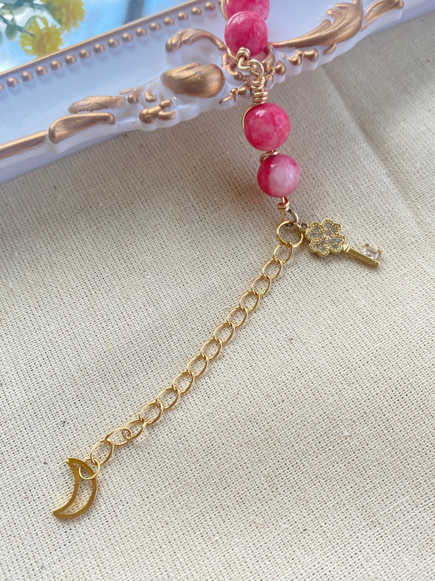 Jubilee Pink Jade bracelet