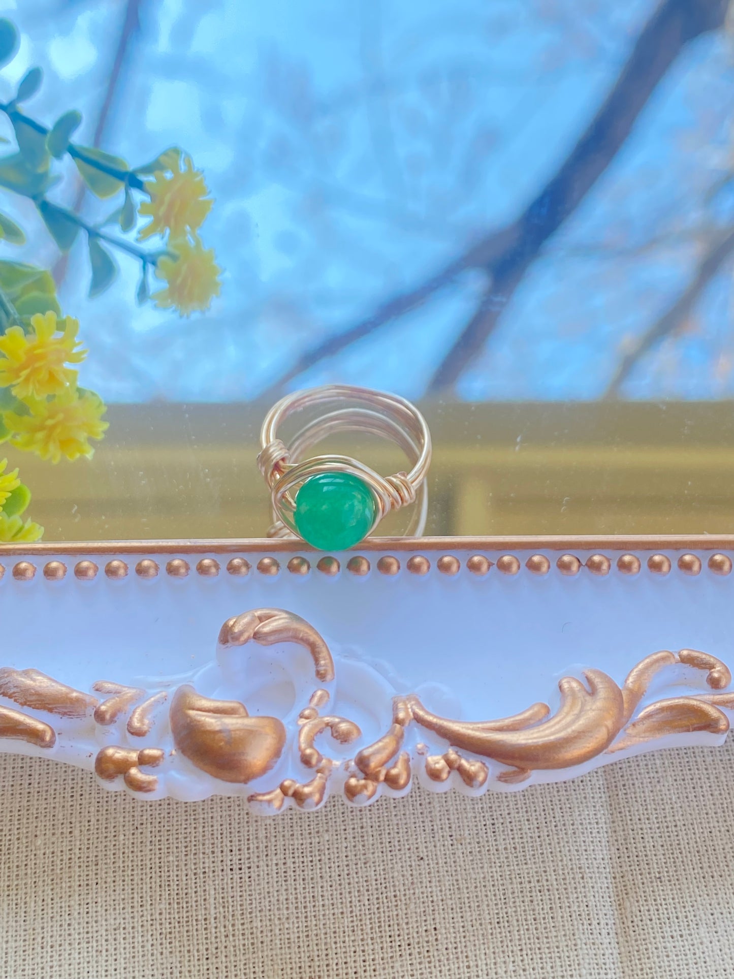 Gemstone Wire Wrapped Ring