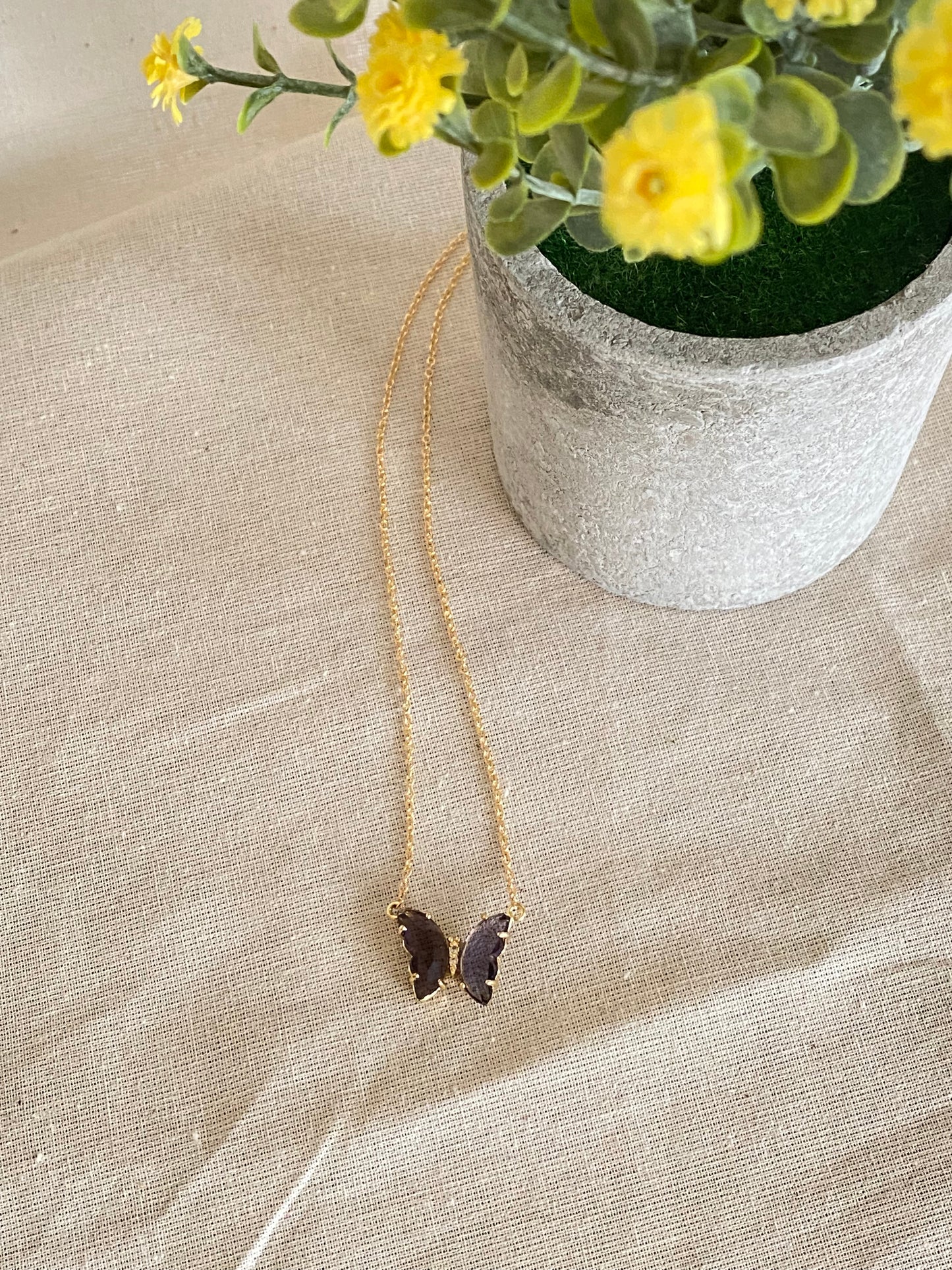 Bliss Violet Butterfly necklace