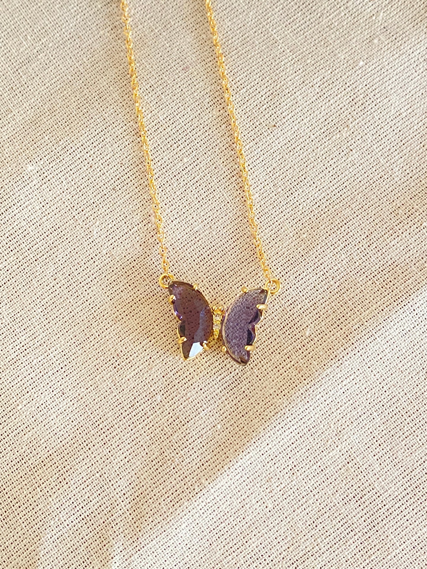 Bliss Violet Butterfly necklace