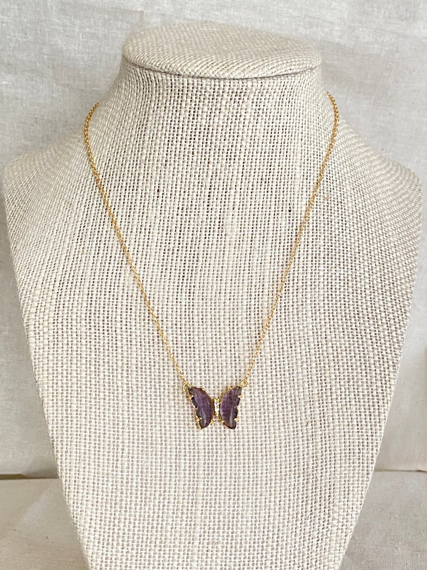 Bliss Violet Butterfly necklace