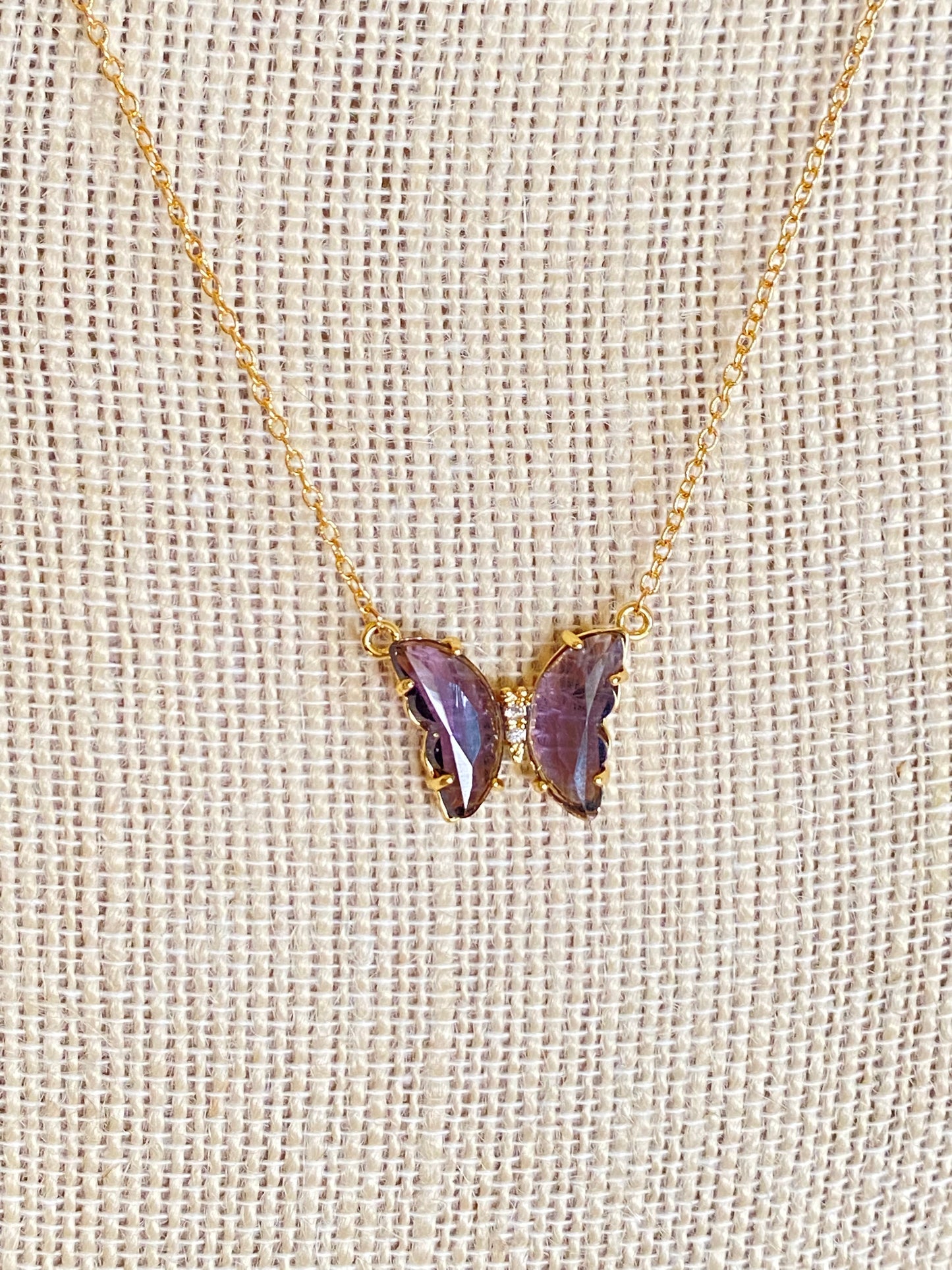 Bliss Violet Butterfly necklace