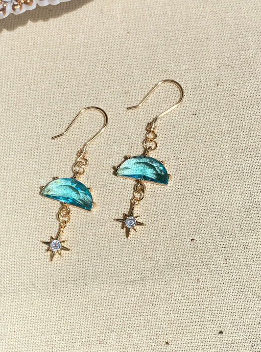 Blue Sky  & Stars in the Sea earrings