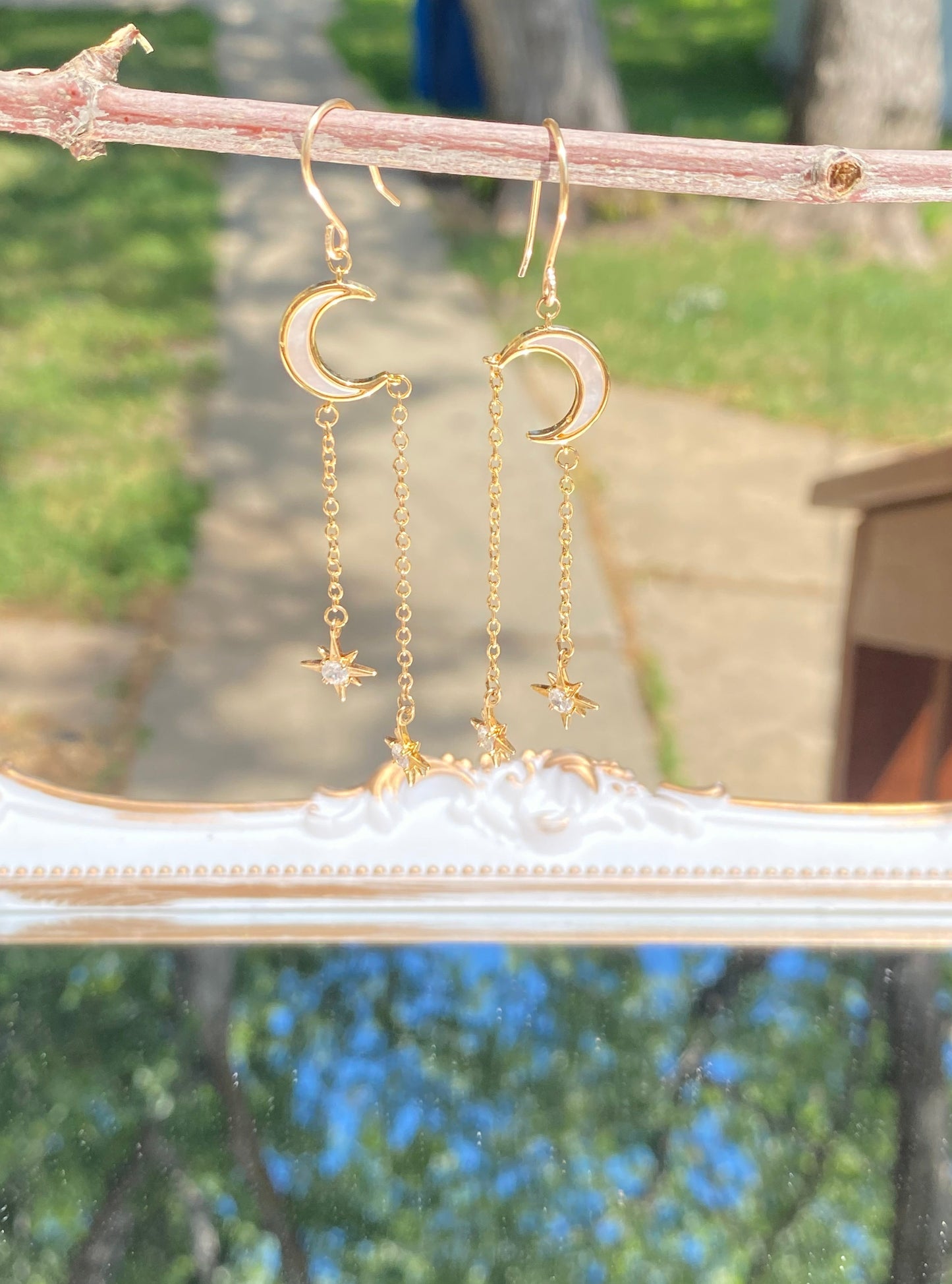 Under The Stars & Moon dangle earrings