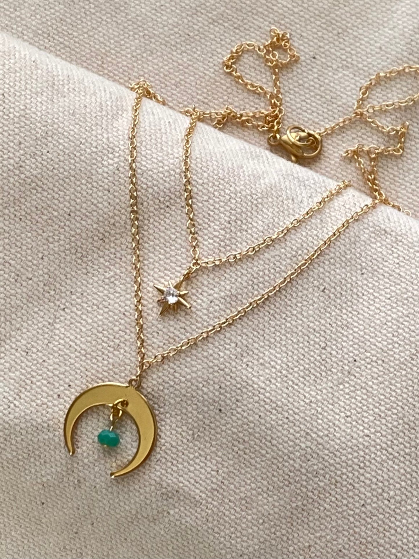 Wish Upon Moon & Star necklace