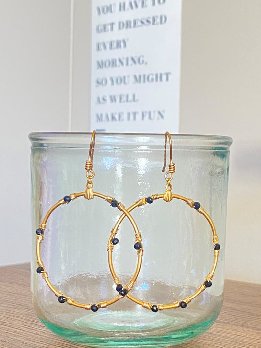 Gypsy Gemstone Hoops earrings